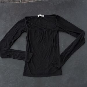 Square Neck Long Sleeve Top